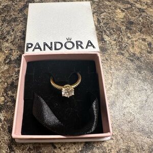 Pandora Gold Ring with Central Design